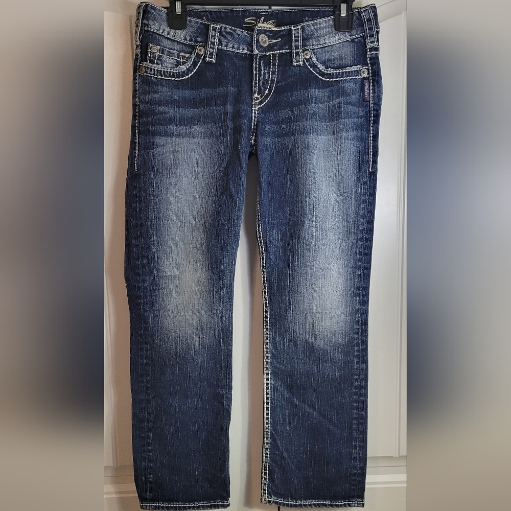 Silver Jeans Indigo Straight Leg Denim